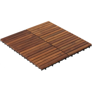 10 Piezas de Baldosas de Madera para Terraza, Baldosas de Madera de Teca Maciza con Acabado Aceitado, 12 x 12 Pulgadas, Baldosas de Madera para Exterior - Product Image 2