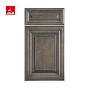 Allandcabinet Armoire de cuisine rustique en cerisier noueux Armoire traditionnelle en <span class=keywords><strong>bois</strong></span> massif avec porte surélevée avec comptoir en granit - Product Image 4