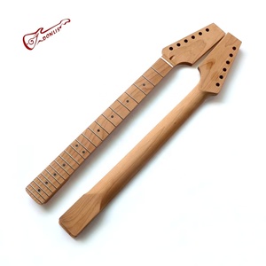 Manico per Chitarra Donlis ST in Acero Rostato Non Finito con Paletta a Spatola per Manici TL Custom con 22 Tasti in Acciaio Inossidabile - Product Image 1