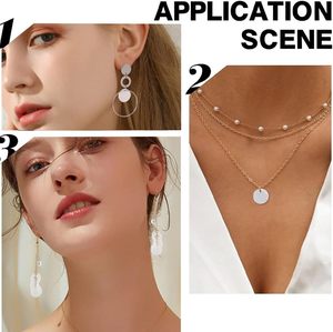 Charmes en coquille <span class=keywords><strong>de</strong></span> capiz <span class=keywords><strong>de</strong></span> 1,5 cm, pendentifs en vrac, petites perles <span class=keywords><strong>de</strong></span> <span class=keywords><strong>moule</strong></span>, perles <span class=keywords><strong>de</strong></span> nacre blanche naturelle, polies, écologiques, pour <span class=keywords><strong>la</strong></span> fabrication <span class=keywords><strong>de</strong></span> bijoux - Product Image 6