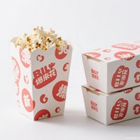 Boîtes à popcorn personnalisées avec logo imprimé, emballage écologique pour collations, pour cinéma, fête, alimentaire, carton de qualité alimentaire, bac à popcorn
