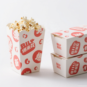 Boîtes à popcorn personnalisées avec logo imprimé, emballage écologique pour collations, pour <span class=keywords><strong>cinéma</strong></span>, fête, alimentaire, carton de qualité alimentaire, bac à popcorn - Product Image 2