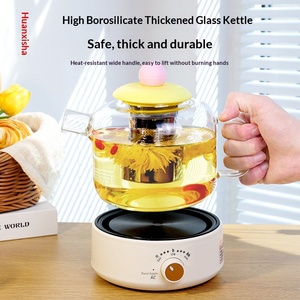 High-Capacity High-Temperature Resistant Glass Teapot Modern Simple Design Brewing Fruit <strong>Tea</strong> <strong>Party</strong> <strong>Set</strong> Made of High Borosilicate - Product Image 2