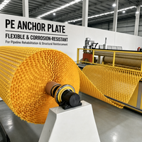 Ligne d'extrusion haute vitesse pour plaques d'ancrage en PEHD, ligne d'extrusion à vis simple, machine à feuilles d'ancrage en PEHD
