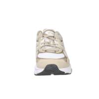 Chaussures de basket-ball pour hommes en daim respirant beige et blanc