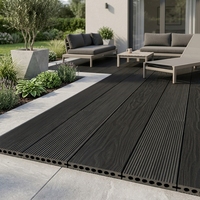 Planches de terrasse en composite WPC rouge-brun, revêtement de sol extérieur imperméable, antidérapant, à âme creuse, emboîtables, aspect bois, pour balcon et piscine