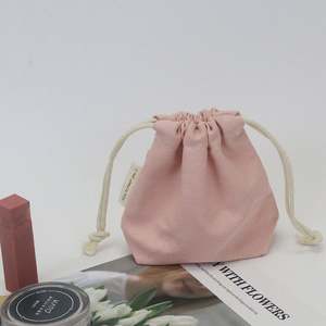Pochette en coton avec logo personnalisé, cordon de serrage, emballage de bijoux, sac cadeau pour emballages cosmétiques - Product Image 2