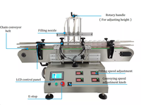 Machine de remplissage automatique de liquide pour bouteilles d'eau, machine de remplissage CNC à 4 buses de remplissage de bureau