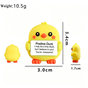Statuetta di Paperella Gialla in PVC Ecologico, Decorazione per Casa e Scrivania, Miniatura Ispirazionale, Regalo Carino per Ogni Giorno - Product Image 4