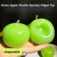 Jouet sensoriel anti-stress vert pomme Slushie, moelleux, craquant, malléable, non rebondissant, à récupération lente, force de préhension moyenne, cadeau