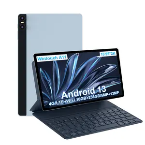 Wintouch 2024 Tablet PC Android de 10 pulgadas 2 en 1 Cámara dual portátil Octa Core 7000mAh Batería Gran memoria Ventas al por mayor