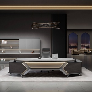Bureau de direction en bois de luxe durable, <span class=keywords><strong>table</strong></span> de bureau moderne pour les bureaux, les écoles, utilisation modulaire multifonctionnelle - Product Image 1