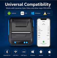 EDOO ED805B Printer Mini Portabel 80mm Kecepatan Tinggi, Pintar, USB/Nirkabel/Termal untuk Struk, Mini Imprimante Thermique