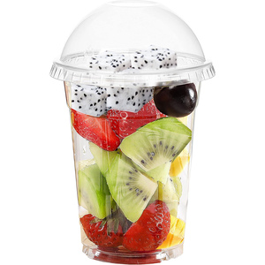 Vasos de Plástico PET Transparente de Pared Simple de 8/12/16/24 oz con Logotipo Personalizado Inthetrend, Vasos para Frutas, Postres, Yogur, Ensaladas, Acai Bowl, con Tapas, de 117 mm, Resistentes a Temperaturas de -10 °C a 60 °C - Product Image 1