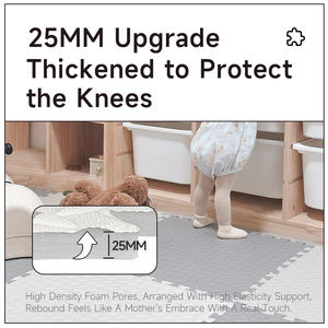 Alfombra de juego para niños, gruesa y entrelazada, alfombra de gateo para bebés, alfombra de tatami sin formaldehído - Product Image 4