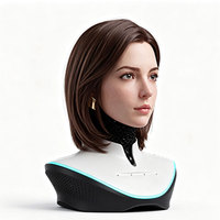Robot humanoïde réaliste avec des caractéristiques faciales exquises, robot interactif multimodal à intelligence artificielle avec perception visuelle et synchronisation des lèvres