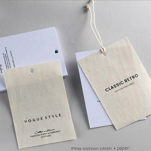 Nhãn Hàng May Mặc Hai Mặt Vải Chăm Sóc Sản Phẩm Giặt/Hướng Dẫn Giặt Khô Canvas Hang Tags - Product Image 6