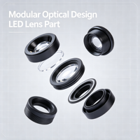 Lentille LED pour éclairage centré sur l'homme, composant optique à spectre complet pour une utilisation en bureau et en milieu médical à faible éblouissement, lentille PMMA TIR 25-45 degrés