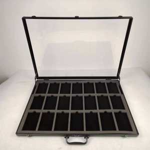 Kotak penyimpanan kolektor jam tangan kapasitas besar, casing tampilan aluminium portabel dengan desain tas penguncian untuk peralatan dan peralatan - Product Image 3