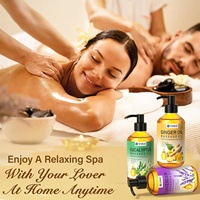 Huile de massage sexy 100% pure au gingembre, à l'eucalyptus et à la lavande pour le soin anti-cellulite et le massage corporel
