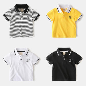 Chemises polo décontractées pour enfants en gros, multicolores, bon marché, été, 100% coton tissé, fabriquées en Chine - Product Image 2