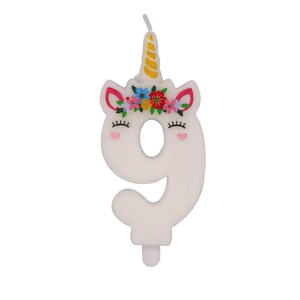 Candela di <span class=keywords><strong>Compleanno</strong></span> Unicorno Stampata a 4 Colori di Alta Qualità con Supporto in Plastica per Pasqua, Capodanno, Ramadan - Product Image 3