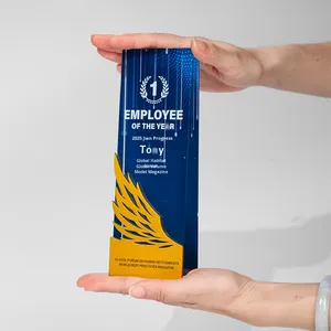Nuevo trofeo creativo con tema de Ángel ecológico de cristal en forma de ala Premios de reunión anual de empleados sobresalientes personalizados - Product Image 5