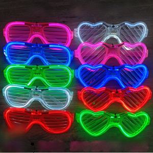 Gafas LED luminosas Persianas de flash fluorescentes para fiestas de conciertos y vítores Accesorios y juguetes al por mayor Decoración de fiesta novedosa - Product Image 3