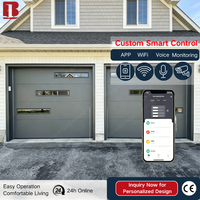 Surface finie isolée de polymère de porte de garage sectionnelle résidentielle pliable automatique pour l'usage de villa