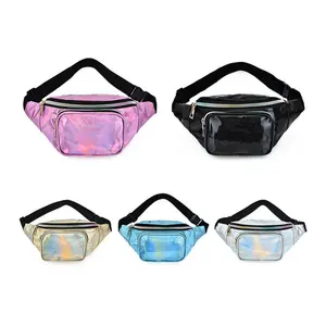 New Arrival Women Ins Style PU Laser Waist Bag For Sports Running Crossbody Bag Fanny Pack