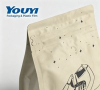 Sachet de café personnalisé imprimé certifié GRS, style street art graffiti, à fond plat, doypack, pour emballage de café spécial 250g 500g
