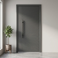 Portes d'entrée en verre modernes pour villa et appartement, en acier inoxydable, anti-effraction, manuelles, extérieures