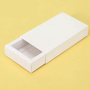 Tùy chỉnh màu trắng mờ PVC có thể gập lại ngăn kéo hộp quà tặng kraft loại giấy UV lớp phủ phong cách Kraft Giấy hộp đồ trang sức ngăn kéo hộp - Product Image 4