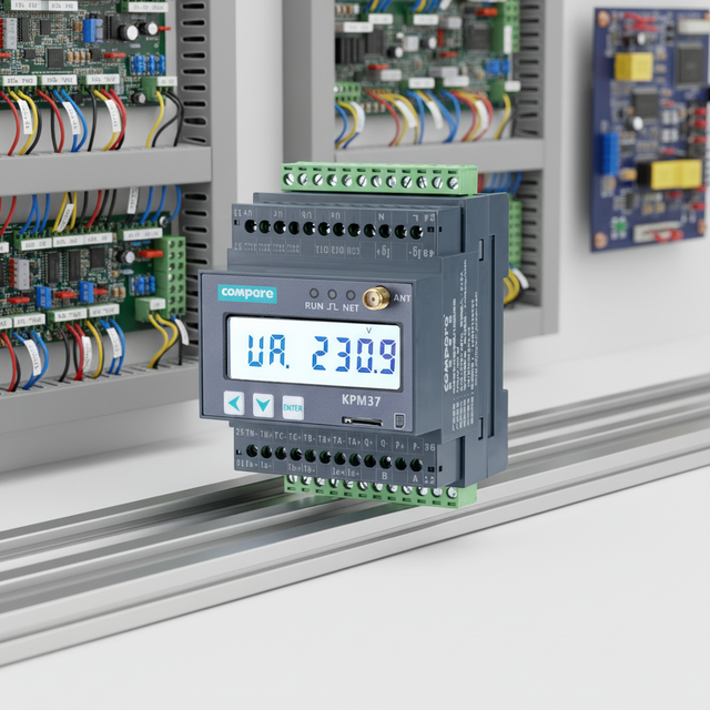 4G/GPRS/Lorawan Din Rail Wireless 3-Phase Smart Energy Meter Bi-Directional with RS485 Solar Energy Monitoring System
