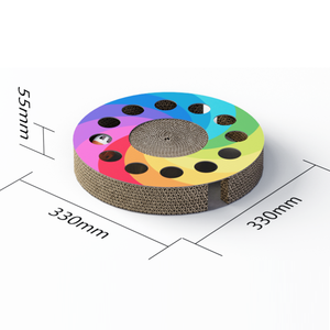 थोक नालीदार बिल्ली खरोंच बोर्ड लकड़ी के सर्कल के साथ लकड़ी-सर्कल के साथ लकड़ी-सर्कल के साथ - Product Image 3