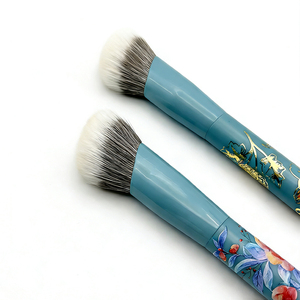 <span class=keywords><strong>Brocha</strong></span> de Maquillaje Vegana, Libre de Crueldad Animal, con Pelo Sintético Suave y Denso, Mango de Madera, Diseño Angular, Logotipo Personalizado, para Uso Diario, para Base y <span class=keywords><strong>Colorete</strong></span> - Product Image 3