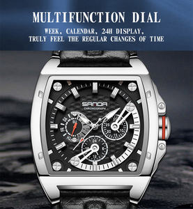 Sanda 5308 <b>Men's</b> Quartz Wristwatches Square Dial Fashion Sports Analog Alarm Chronograph Waterproof <b>Watches</b> for <b>Men</b> Reloj Montre - Product Image 6