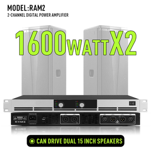 Amplificateur de puissance professionnel 1U classe D 2500W haute performance numérique 2 canaux pour la scène, l'audio, la vidéo et l'éclairage - Product Image 4