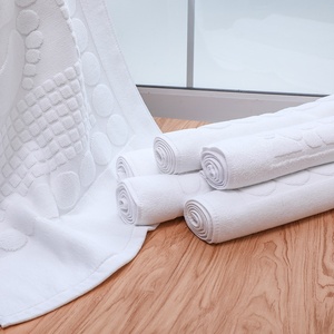 Tapis antidérapant 100 % coton pour chambre d'hôtes, jacquard blanc, absorbant l'eau, épaissi, fournitures hôtelières, <span class=keywords><strong>serviette</strong></span> de sol pour salle de bain - Product Image 2