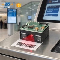 Módulo Lector de Códigos de Barras CMOS DY SCAN para Puntos de Venta y Máquinas Expendedoras - Code39/EAN13, Interfaces USB/TTL/PS/2, 300 Lecturas/Segundo, Negro