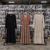Robes en cachemire vintage pour femmes, vente en gros, surplus de stock, silhouette droite, vêtements de mode modernes, Chine