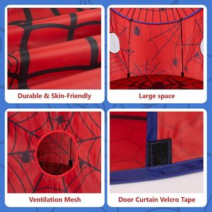 Carpa Infantil con Diseño de Araña, de Alta Calidad, Fácil de Instalar, Portátil, para Jugar - Product Image 5