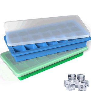 Molde de silicona personalizado de fácil desmoldeo, libre de BPA, con 21 cavidades para cubitos de hielo y tapa extraíble. - Product Image 2