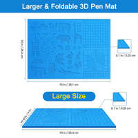 Pièces d'imprimante 3D personnalisées, planche à dessin en silicone, ensemble de jouets de dessin amusants, tapis d'impression 3D en silicone avec 2 protège-doigts