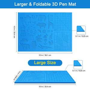 Tappetino in Silicone per Penna 3D con 2 Protezioni per Dita, Set di Giocattoli per Disegno 3D Personalizzabile - Product Image 2