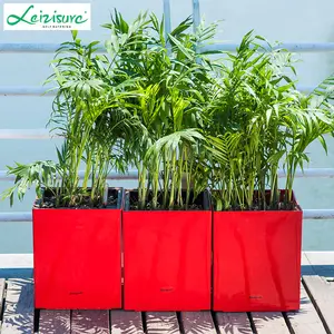 Leizisure Binnen/Buiten Plastic Bloempotten Groot Formaat Diamant Ronde Vorm Planter Groene Planten Watergift Functie Goedkope Prijs