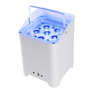 Luz LED Par Inalámbrica de 4 Canales Jiechuang Lighting, Recargable, 6 en 1, con Colores Cambiantes, Portátil, para Escenarios y Ambientes - Product Image 1