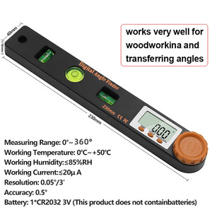 Herramienta de Medición Digital Multiusos 4 en 1, Regla de Ángulo con Cabeza Naranja, Nivel de Burbuja Universal, Material de Ingeniería - Product Image 6