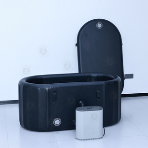 Nouveau personnalisé ovale Dropstitch bain à remous <span class=keywords><strong>gonflable</strong></span> Grain de bois bain de glace <span class=keywords><strong>Spa</strong></span> piscine pour 6 8 personnes - Product Image 4
