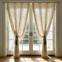 Nouvelle tenture de porte nordique sur mesure en coton avec pompons, tapisserie murale en macramé, décoration artistique pour la maison, idéale pour la salle à manger